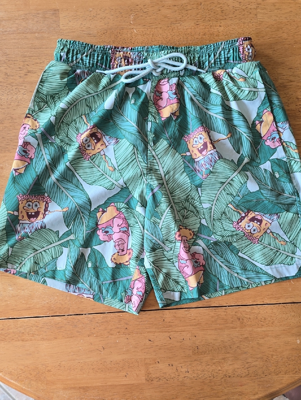 Nickelodeon | Men | Tropical Print | Swim Shorts | Sponge Bob | Green | Sz S